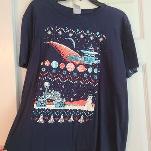 Space Invaders Christmas Shirt, Unisex size L